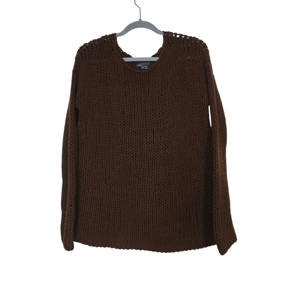 Vince. Bown Loose Knit Open Weave Pullover wool sweater earth tone Neutral - Picture 1 of 8